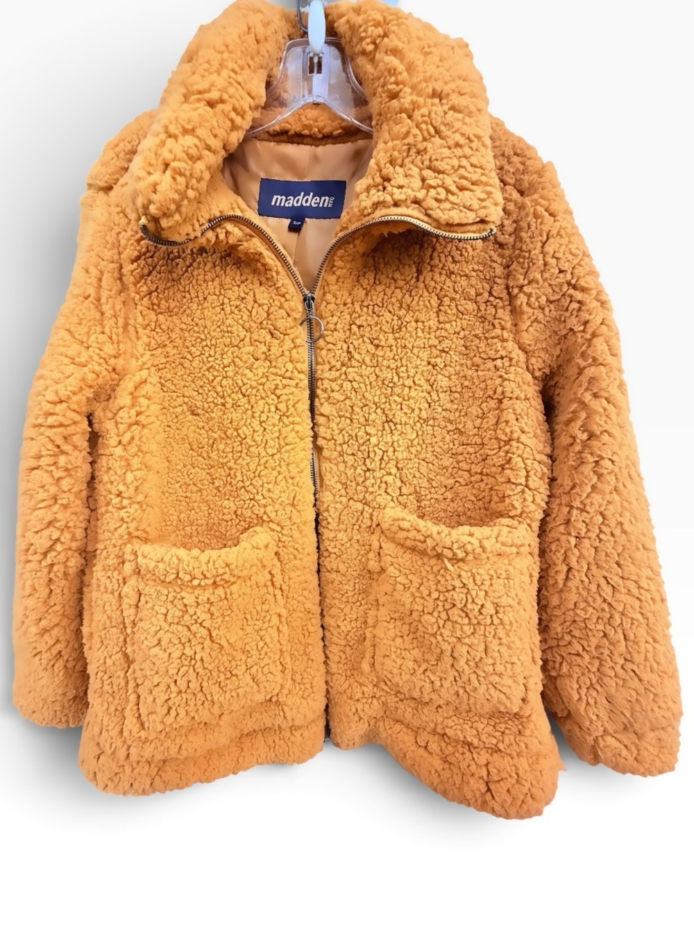 Madden NYC Oversized Fall Teddy Bear Faux Shearling Sherpa Jacket Size Small